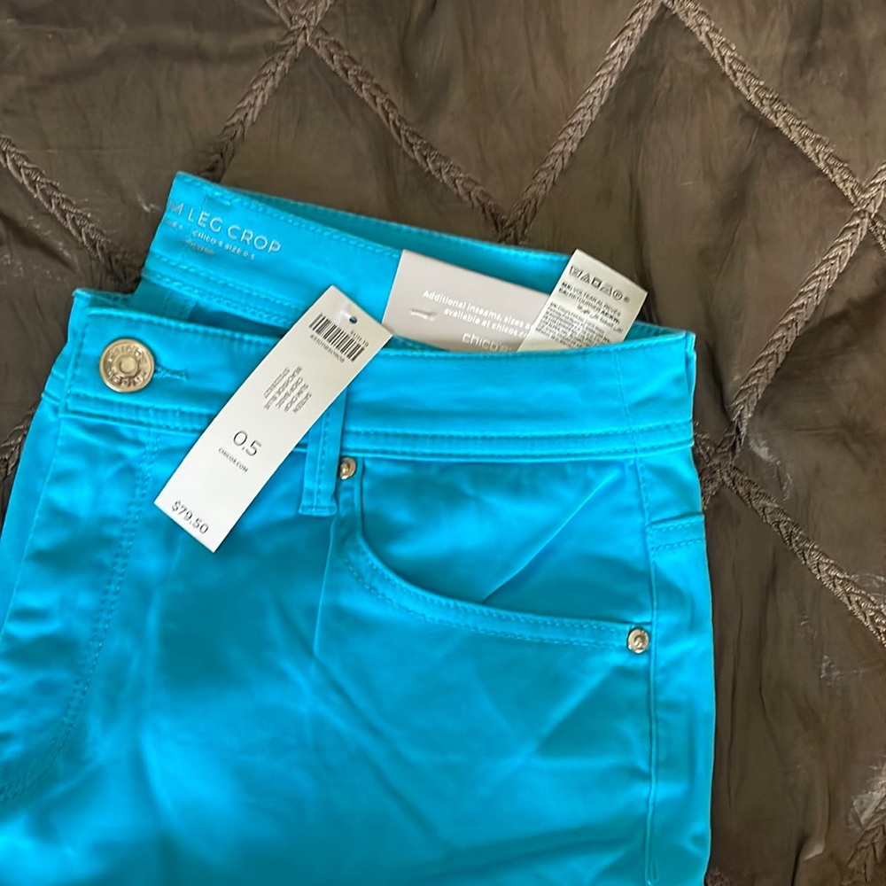 Turquoise jeans